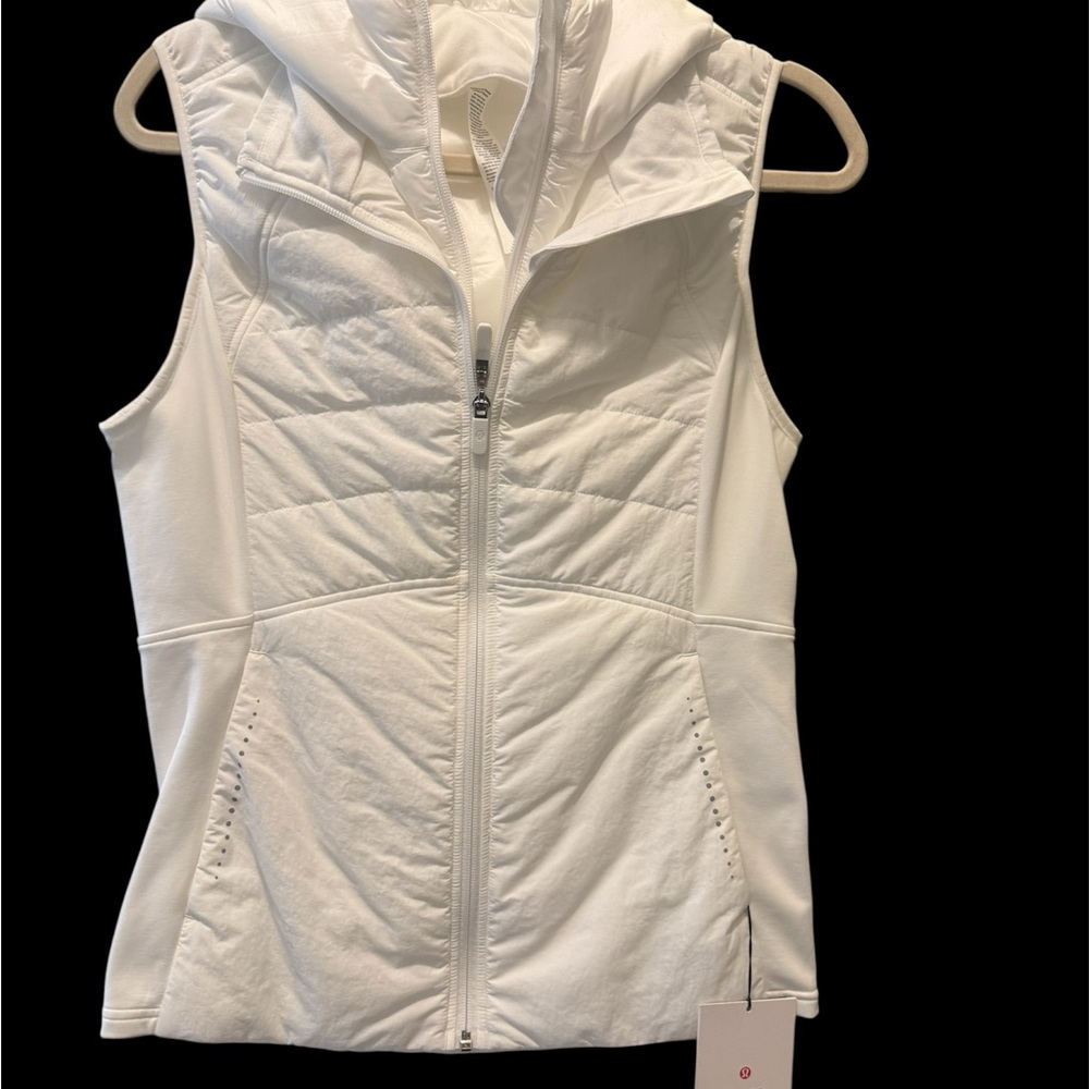 Lululemon Athletica White Hooded Vest
